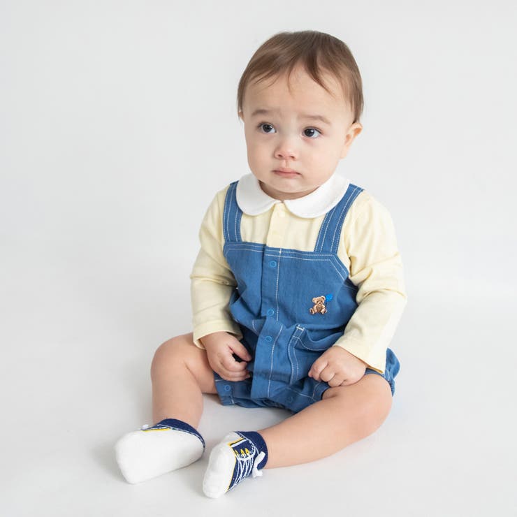 【ベビー】サロペットドッキング風長袖カバーオール | ブランシェス | 詳細画像14 