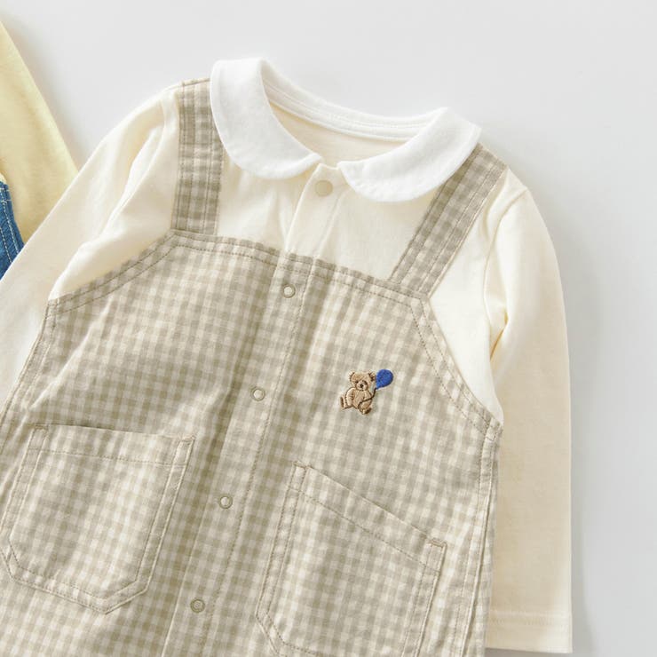 【ベビー】サロペットドッキング風長袖カバーオール | ブランシェス | 詳細画像5 