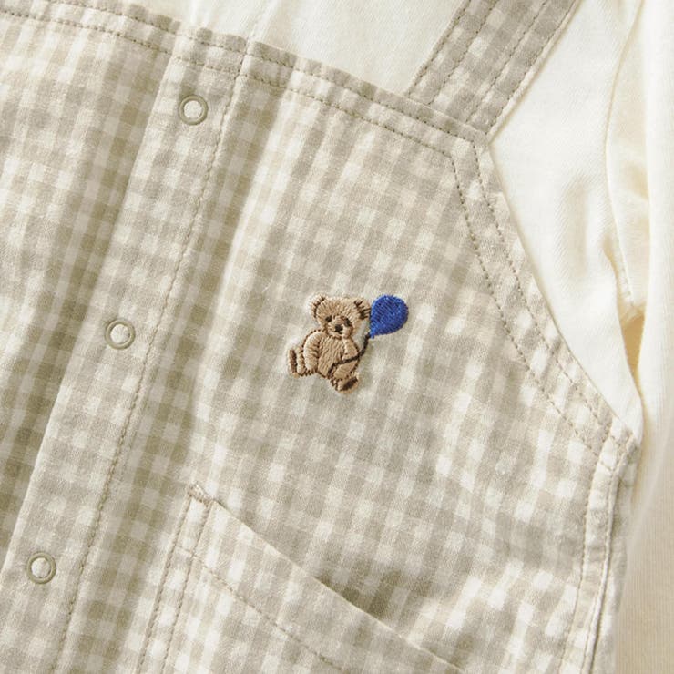 【ベビー】サロペットドッキング風長袖カバーオール | ブランシェス | 詳細画像6 