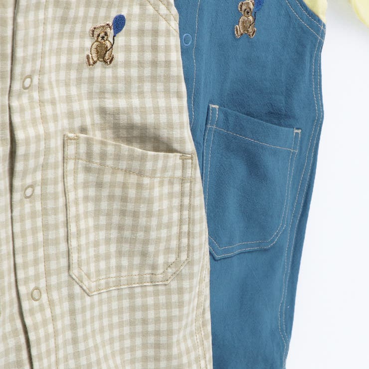 【ベビー】サロペットドッキング風長袖カバーオール | ブランシェス | 詳細画像8 