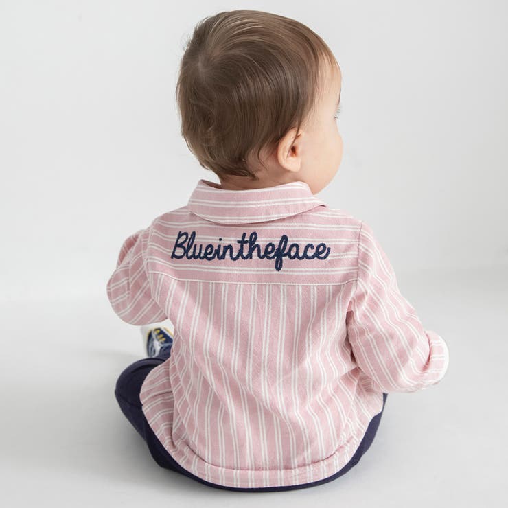 【おそろい】ストライプ柄ロゴ刺しゅう長袖カバーオール | ブランシェス | 詳細画像16 