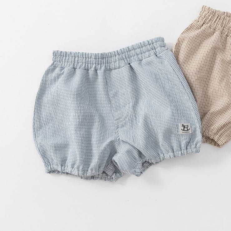 ブルー | 【涼しい】チェック柄ハーフパンツ | ブランシェス