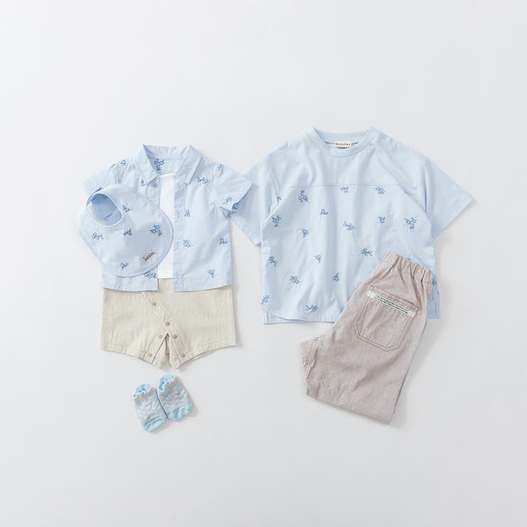 【おそろい】花刺しゅうカバーオールベビー ベビー小物 小花柄 | ブランシェス | 詳細画像17 