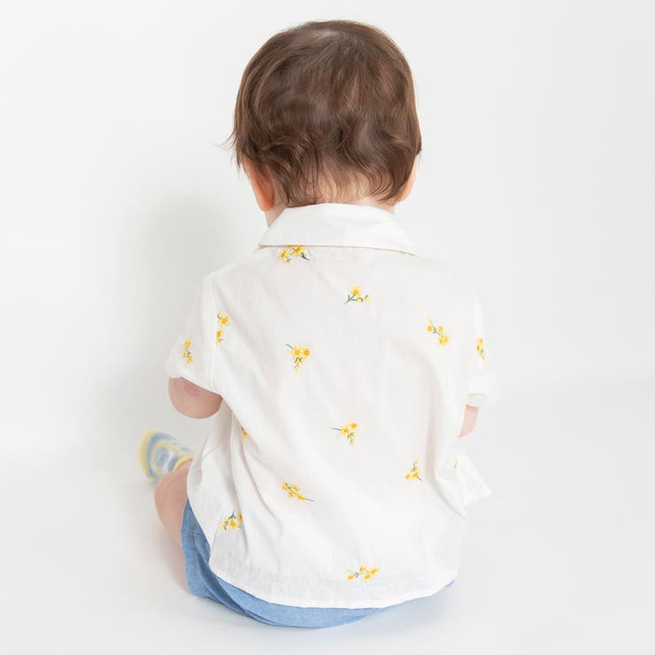 【おそろい】花刺しゅうカバーオールベビー ベビー小物 小花柄 | ブランシェス | 詳細画像6 