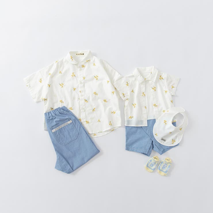 【おそろい】花刺しゅうカバーオールベビー ベビー小物 小花柄 | ブランシェス | 詳細画像8 