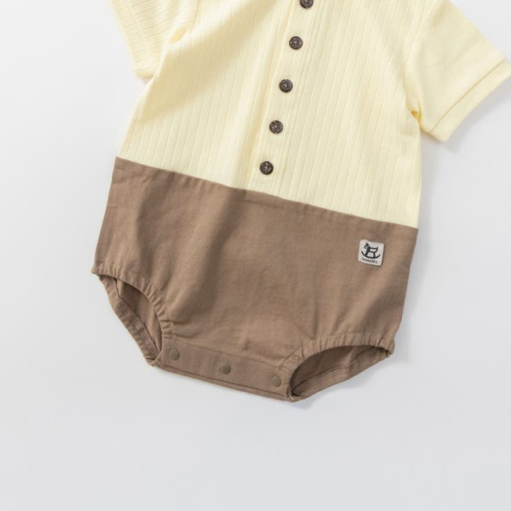 リブ半袖カバーオール | ブランシェス | 詳細画像4 