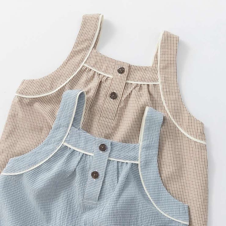 【涼しい】チェック柄カバーオール | ブランシェス | 詳細画像3 