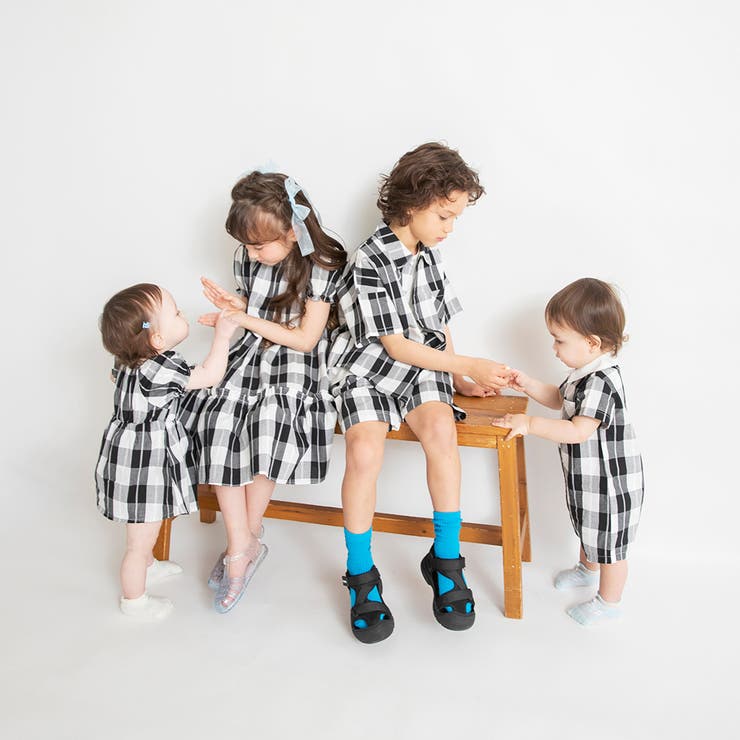 【おそろい】ブロックチェックカバーオール | ブランシェス | 詳細画像17 