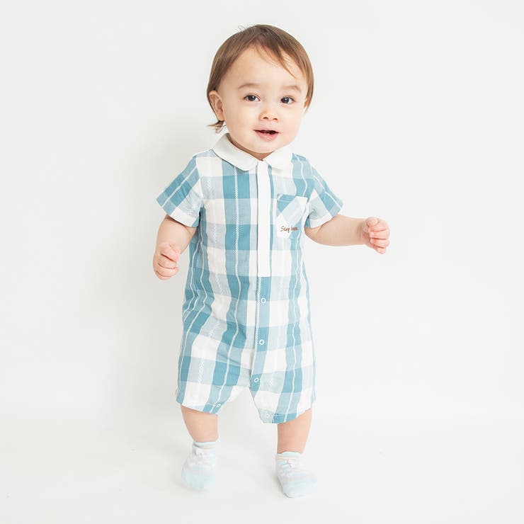 【おそろい】ブロックチェックカバーオール | ブランシェス | 詳細画像3 