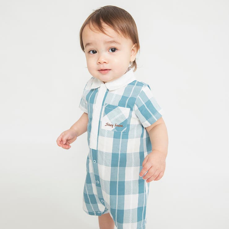 【おそろい】ブロックチェックカバーオール | ブランシェス | 詳細画像6 