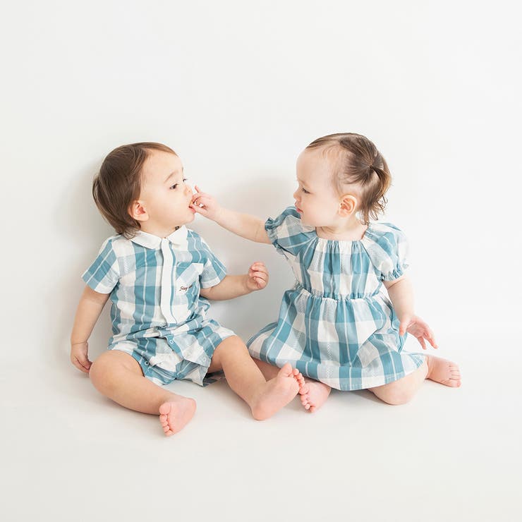 【おそろい】ブロックチェックカバーオール | ブランシェス | 詳細画像7 