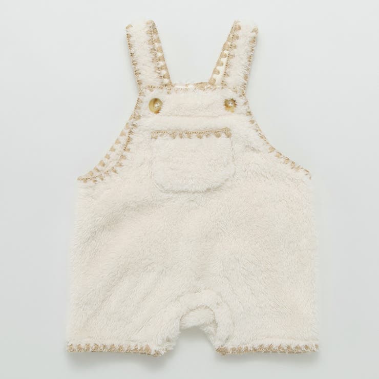 アイボリー | 【はまぐり刺繍】ボアサロペット アウター ベビー | ブランシェス