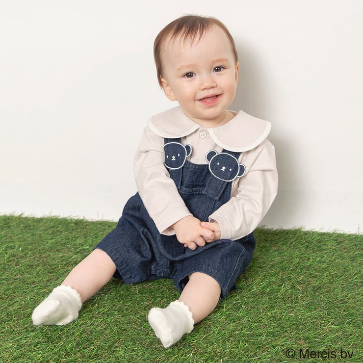 ネイビーブルー | 【boris/ボリス】モチーフ付きサロペット | ブランシェス