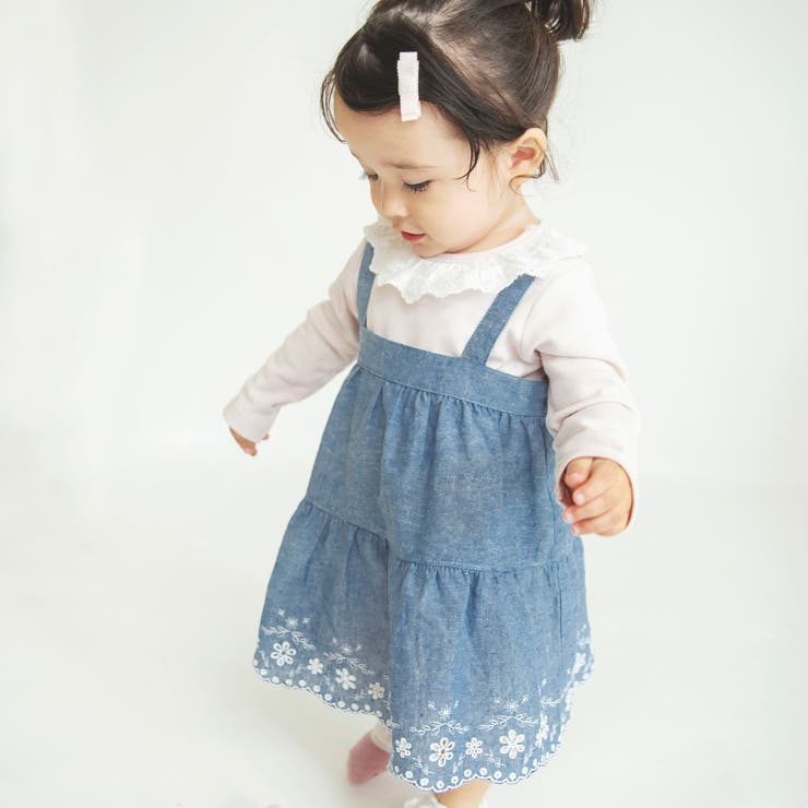 スカラップ刺繍ジャンパースカート 品番 Brsk Branshes ブランシェス のキッズファッション通販 Shoplist ショップリスト