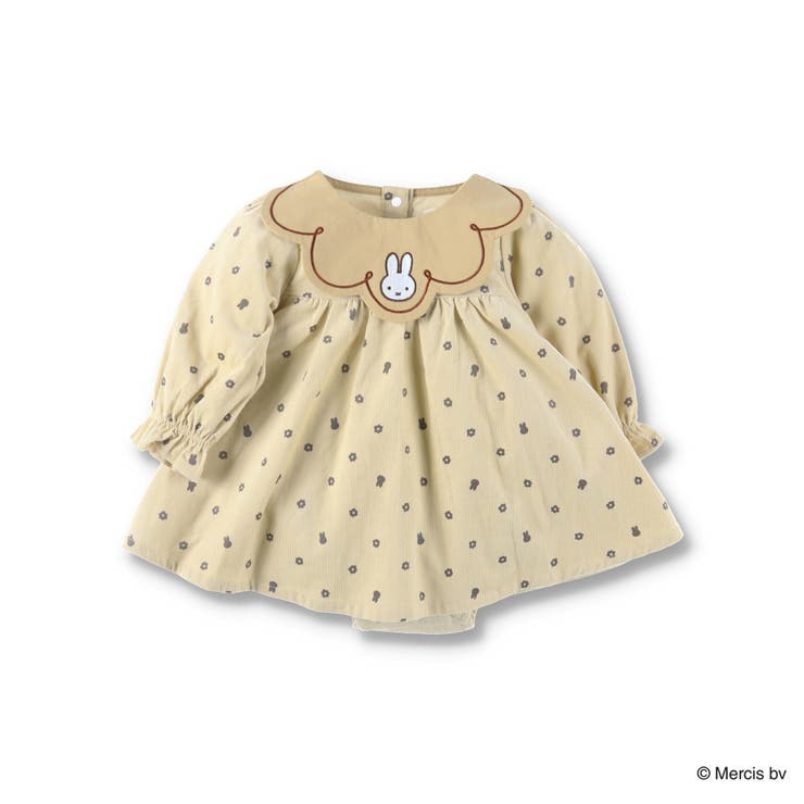 【ベビー/miffy/ミッフィー】総柄コーデュロイ衿つき長袖カバーオール | ブランシェス | 詳細画像2 