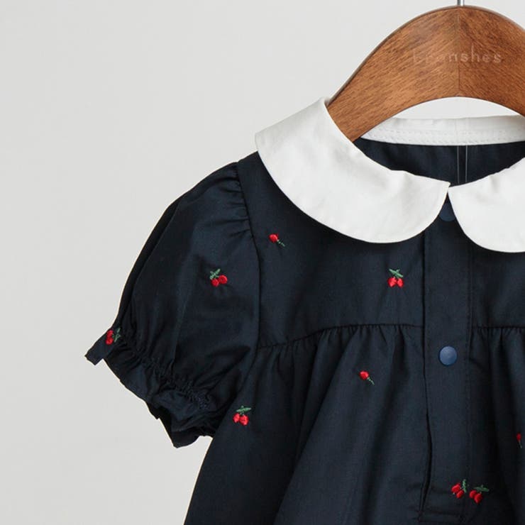 【ベビー/おそろい】チェリー刺しゅう半袖ブラウス+ブルマセット | ブランシェス | 詳細画像14