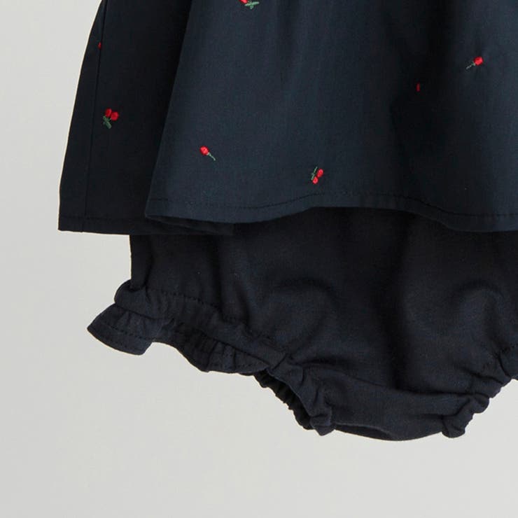 【ベビー/おそろい】チェリー刺しゅう半袖ブラウス+ブルマセット | ブランシェス | 詳細画像15