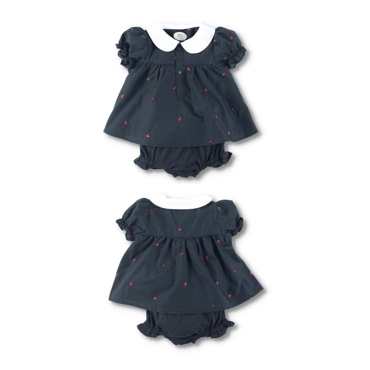 【ベビー/おそろい】チェリー刺しゅう半袖ブラウス+ブルマセット | ブランシェス | 詳細画像16