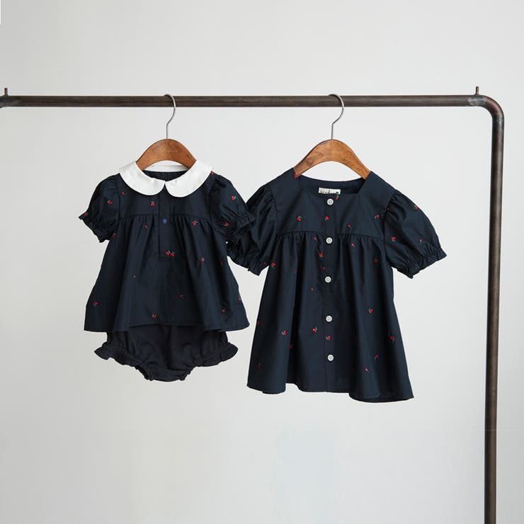 【ベビー/おそろい】チェリー刺しゅう半袖ブラウス+ブルマセット | ブランシェス | 詳細画像17