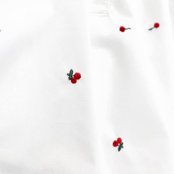 【ベビー/おそろい】チェリー刺しゅう半袖ブラウス+ブルマセット | ブランシェス | 詳細画像8