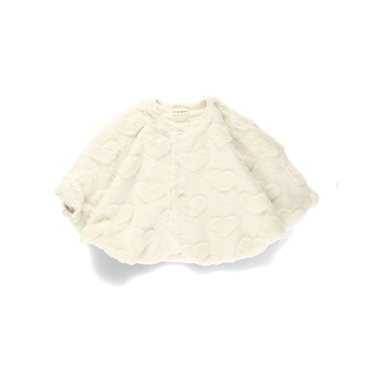 アイボリー | ハート柄ボアケープ | ブランシェス