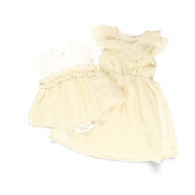 【おそろい】シャドーチェックカバーオール/綿100%/ワンピース | ブランシェス | 詳細画像10 