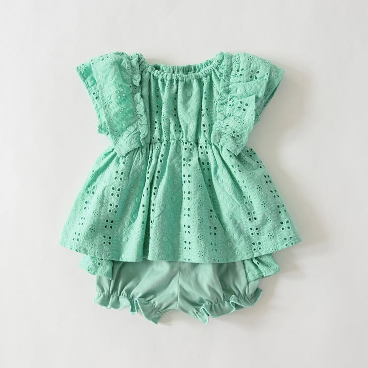 【キッズとおそろい】スカラップ刺繍トップス＆ボトムスセット 夏 | ブランシェス | 詳細画像1 