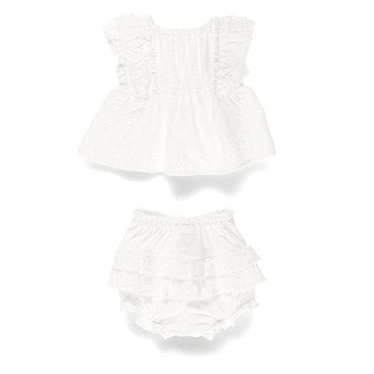 【キッズとおそろい】スカラップ刺繍トップス＆ボトムスセット 夏 | ブランシェス | 詳細画像12 