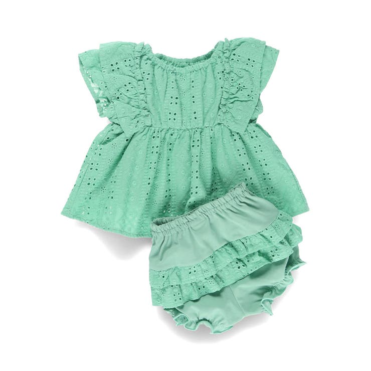 【キッズとおそろい】スカラップ刺繍トップス＆ボトムスセット 夏 | ブランシェス | 詳細画像13 