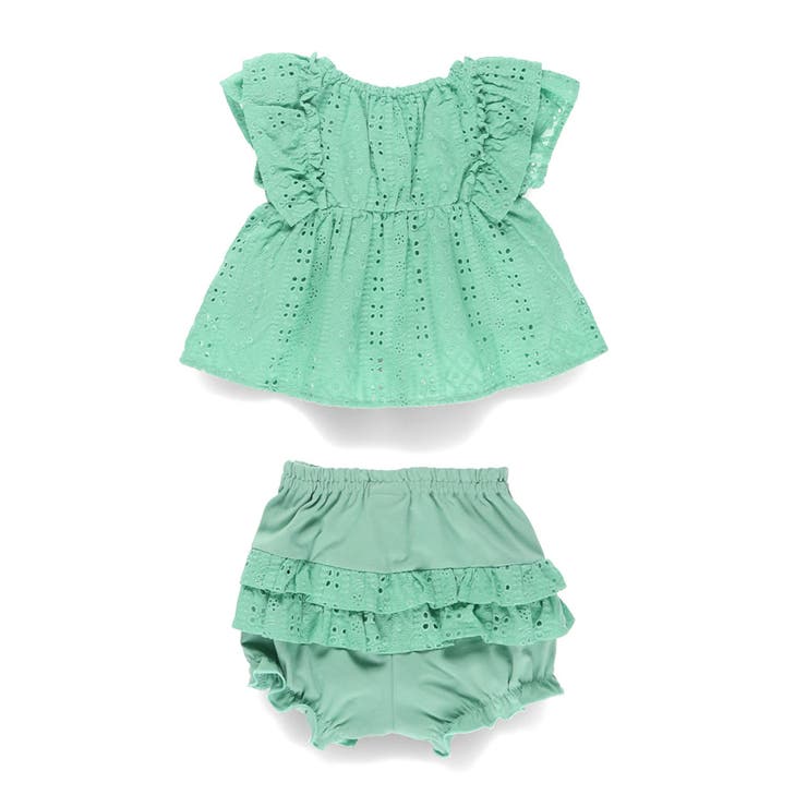 【キッズとおそろい】スカラップ刺繍トップス＆ボトムスセット 夏 | ブランシェス | 詳細画像15 