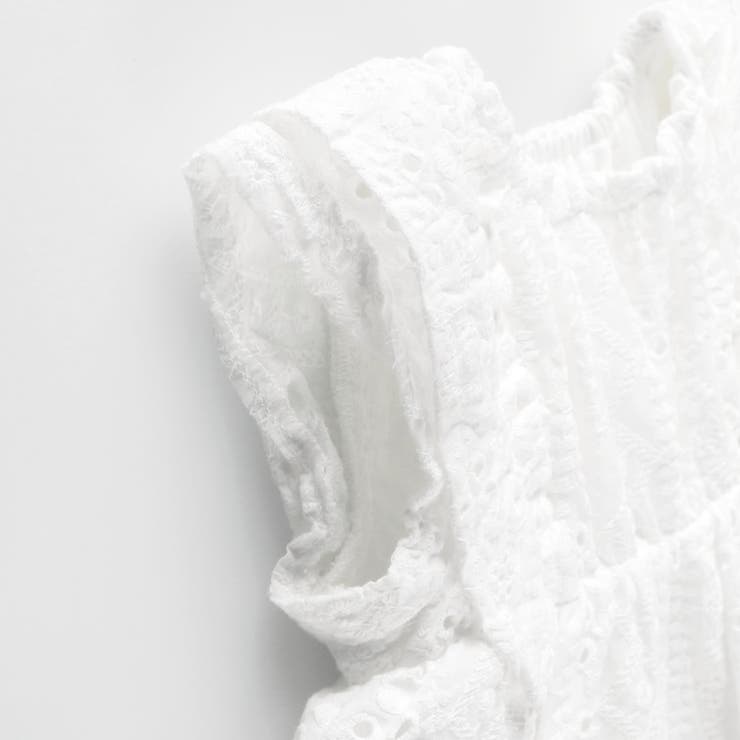 【キッズとおそろい】スカラップ刺繍トップス＆ボトムスセット 夏 | ブランシェス | 詳細画像5 