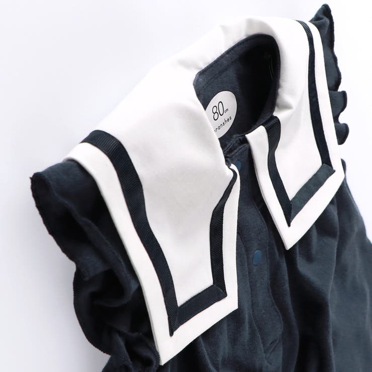 【おそろい】セーラー襟トップス&ボトムスセット ボーダー | ブランシェス | 詳細画像8