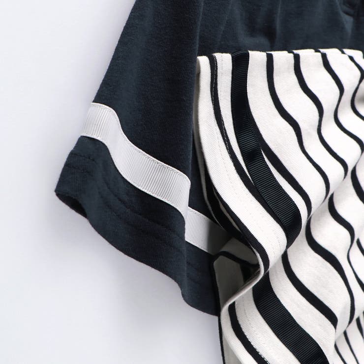 【おそろい】セーラー襟トップス&ボトムスセット ボーダー | ブランシェス | 詳細画像10