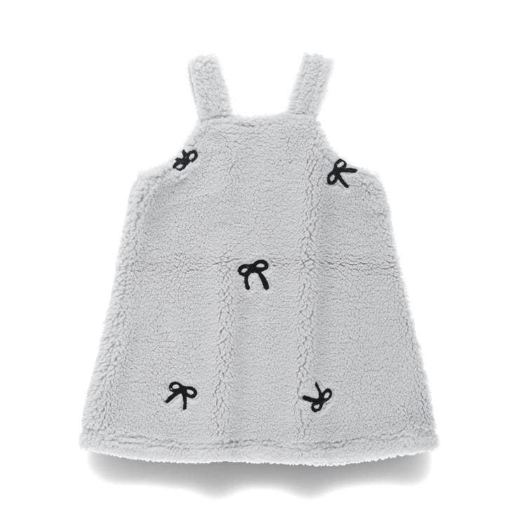 リボン総柄刺しゅうボアジャンパースカート リンクコーデ おそろい | ブランシェス | 詳細画像16 