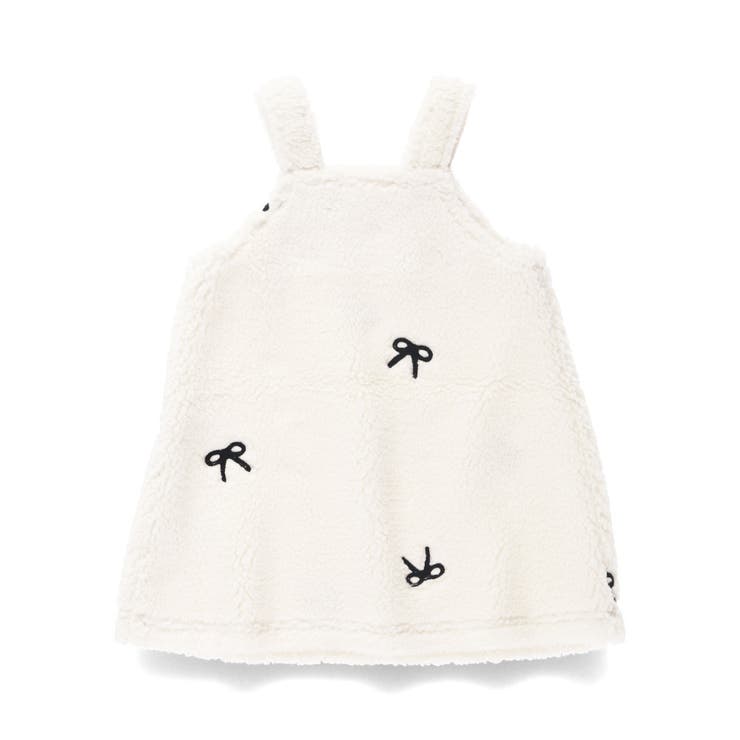 リボン総柄刺しゅうボアジャンパースカート リンクコーデ おそろい | ブランシェス | 詳細画像9 