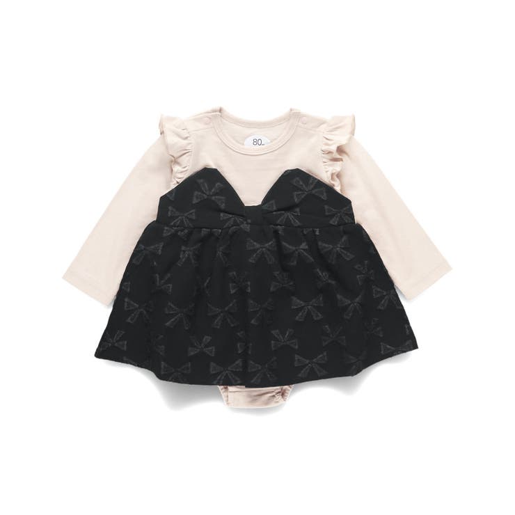 【おそろい】リボン柄ドッキングカバーオール | ブランシェス | 詳細画像1 