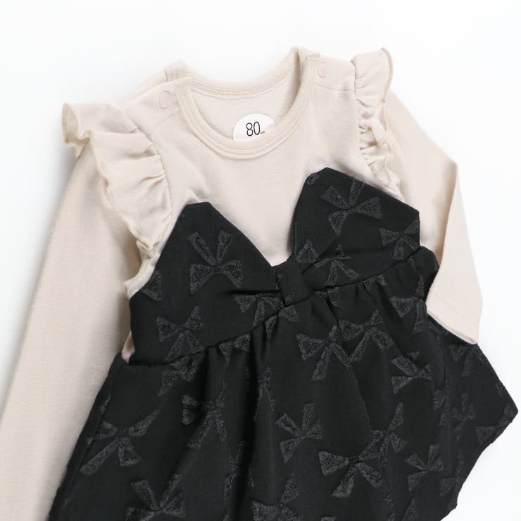 【おそろい】リボン柄ドッキングカバーオール | ブランシェス | 詳細画像12 