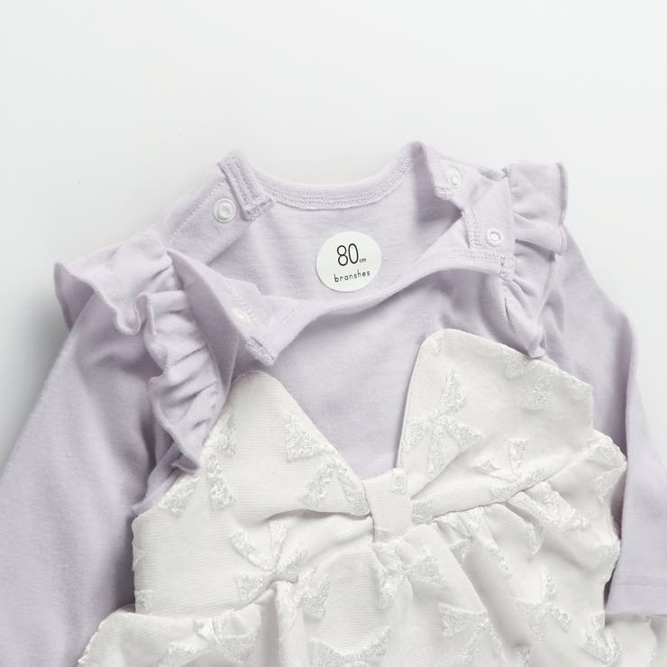 【おそろい】リボン柄ドッキングカバーオール | ブランシェス | 詳細画像3 