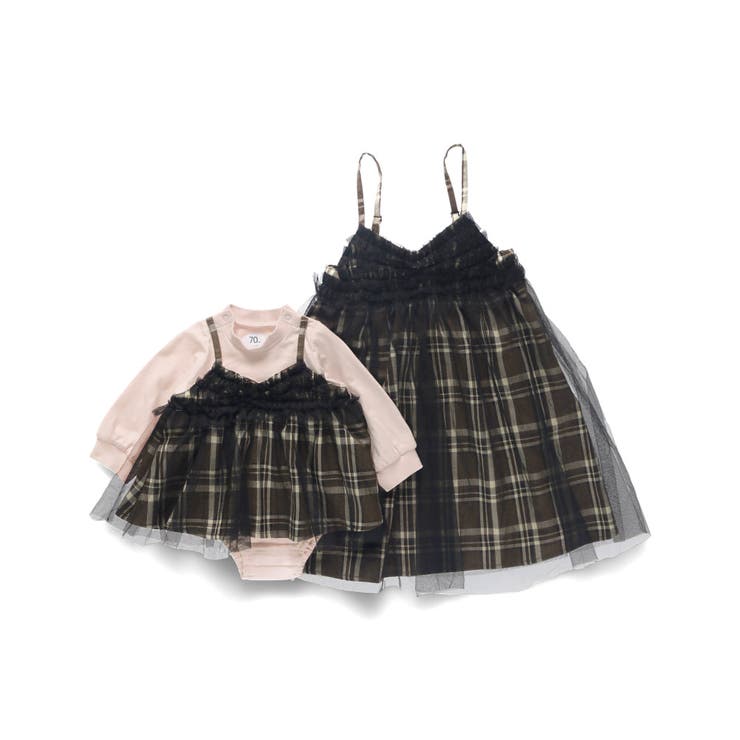 【おそろい】チェック柄ジャンパースカート風カバーオール | ブランシェス | 詳細画像17 