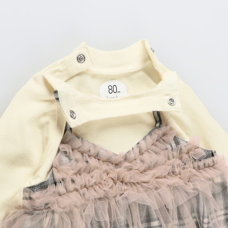 【おそろい】チェック柄ジャンパースカート風カバーオール | ブランシェス | 詳細画像5 