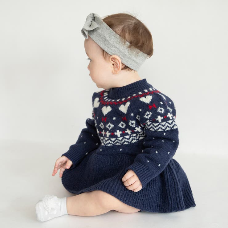 【マシンウォッシャブル】ノルディック風ハート柄カバーオール | ブランシェス | 詳細画像16 