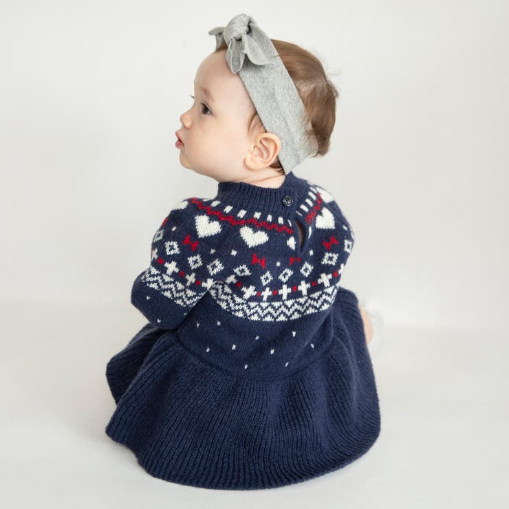 【マシンウォッシャブル】ノルディック風ハート柄カバーオール | ブランシェス | 詳細画像17 