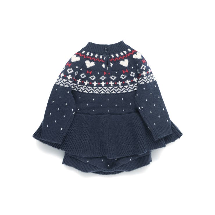 【マシンウォッシャブル】ノルディック風ハート柄カバーオール | ブランシェス | 詳細画像20 