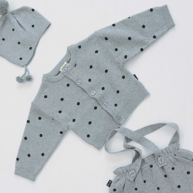 【WEB先行】【b.+A】金子綾/ベビー ニット カーディガン おそろい | ブランシェス | 詳細画像2 