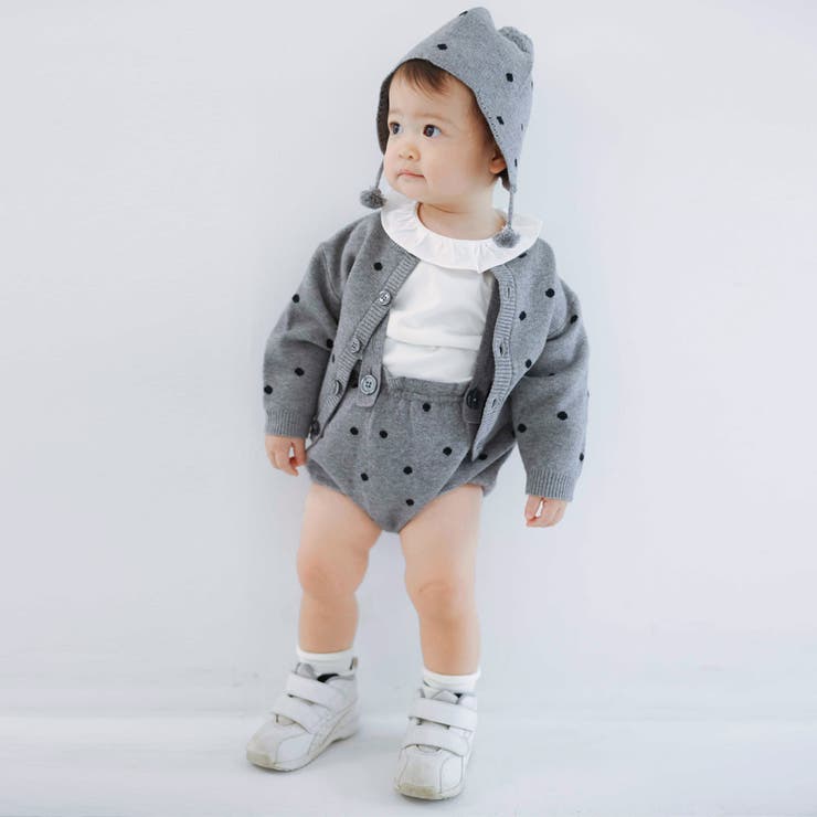 【WEB先行】【b.+A】金子綾/ベビー ニット カーディガン おそろい | ブランシェス | 詳細画像3 