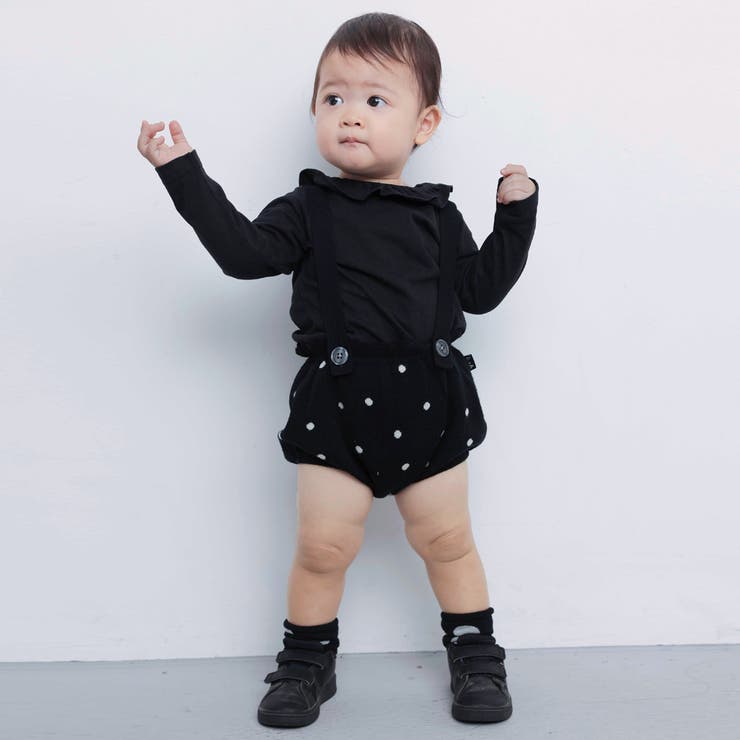 ブラック | 【WEB先行】【b.+A】金子綾/ベビー ニット ブルマ | ブランシェス