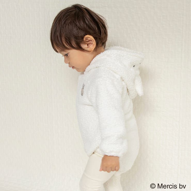 オフホワイト | ふわふわベビー ルームウェア ロンパース | ブランシェス