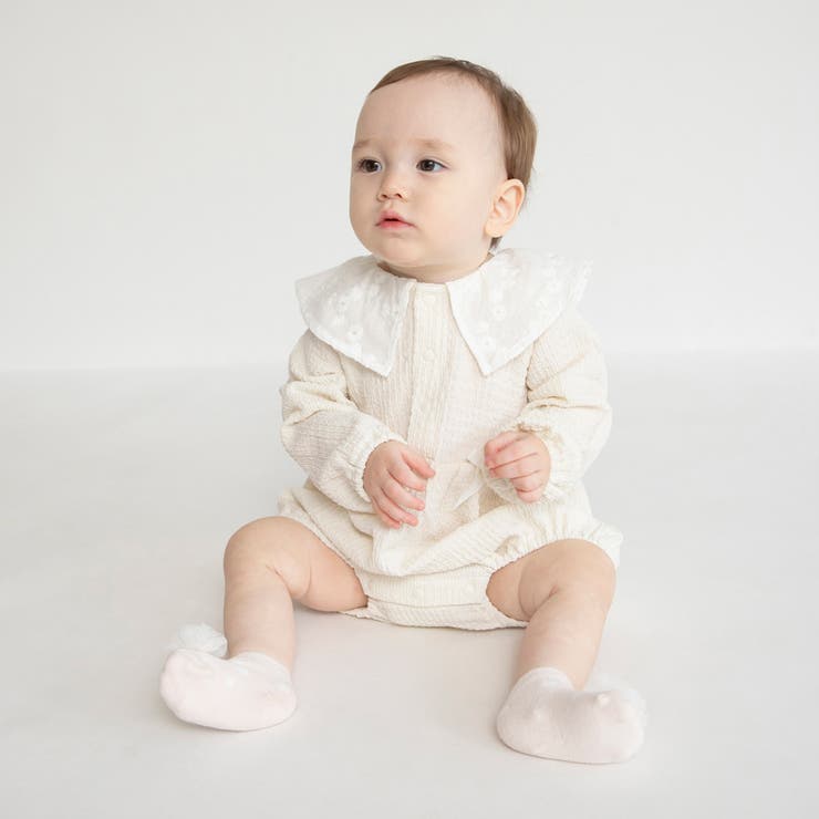 アイボリー | 襟付きカバーオール ベビー ロンパース | ブランシェス