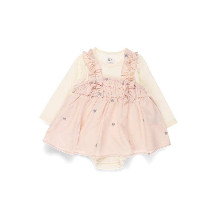 ハート柄刺しゅうカバーオール | ブランシェス | 詳細画像2 