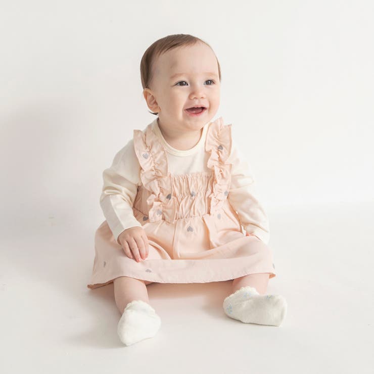 ハート柄刺しゅうカバーオール | ブランシェス | 詳細画像3 